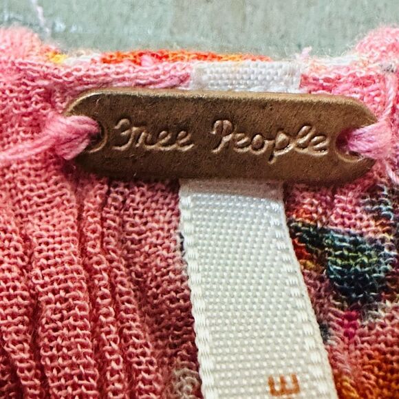 Free People Floral Mini Dress - Orange and Pink - Picture 3 of 6